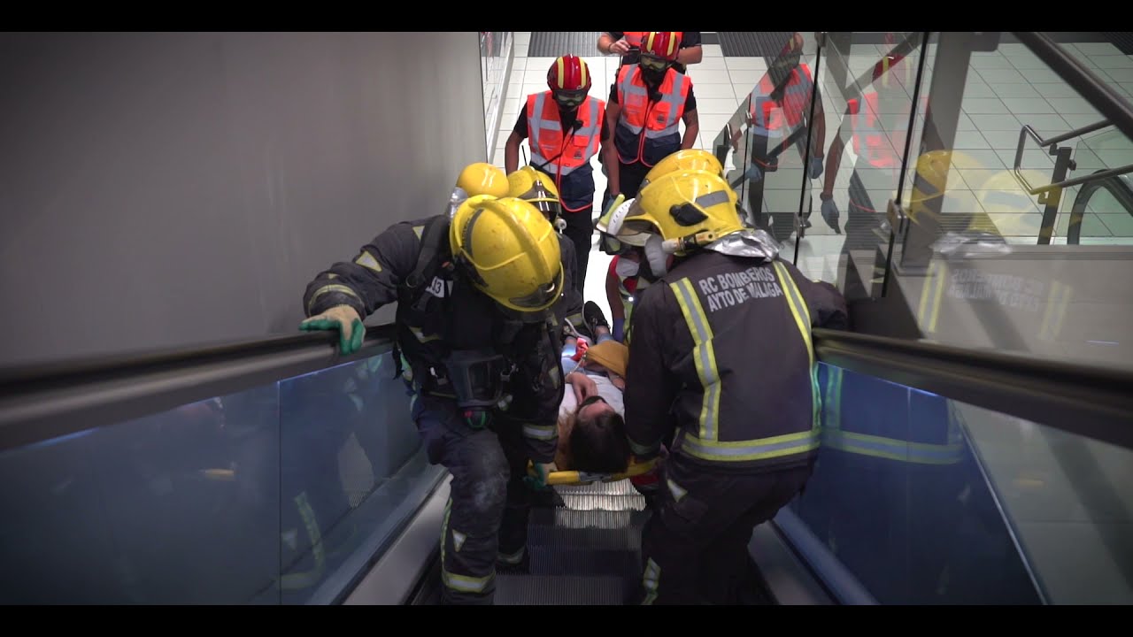 Simulacro accidente Metro de Málaga