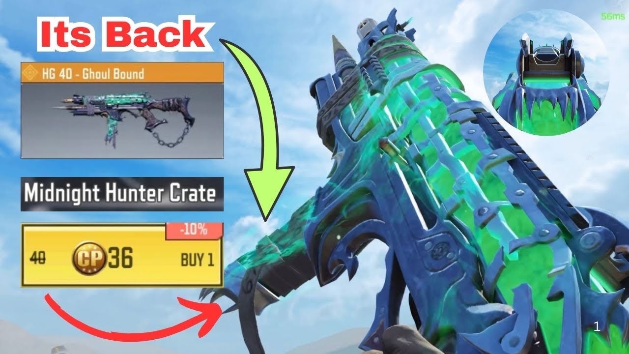 Legendary HG40-Ghoul Bound is back in MIDNIGHT HUNTER CRATE🔥Best HG40 Gunsmith💕CODM MP RANKED