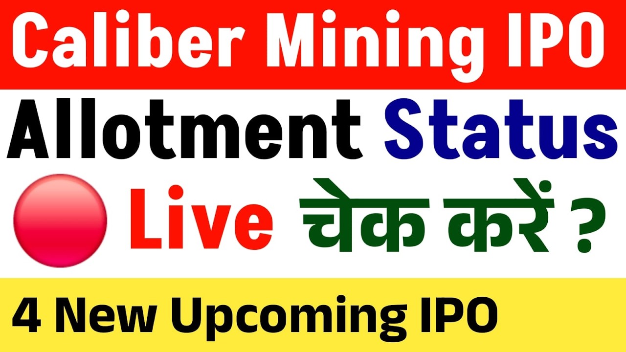 Caliber Mining IPO Allotment Status 🔴 LIVE | Allotment Check Kaise Kare | Refund | Profit Chances ?