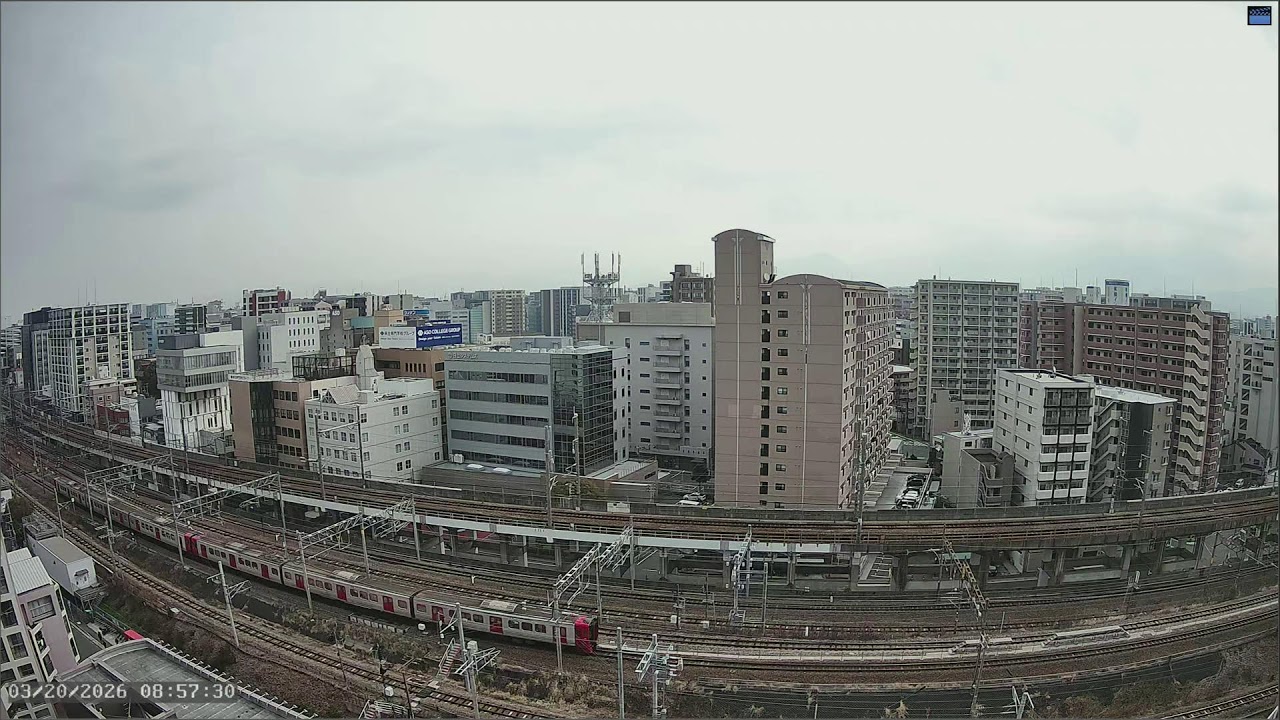 Live Cam: Hakata Station, Fukuoka, JP｜Shinkansen & Local JR Lines｜Night View｜Sunrise & Morning Sun