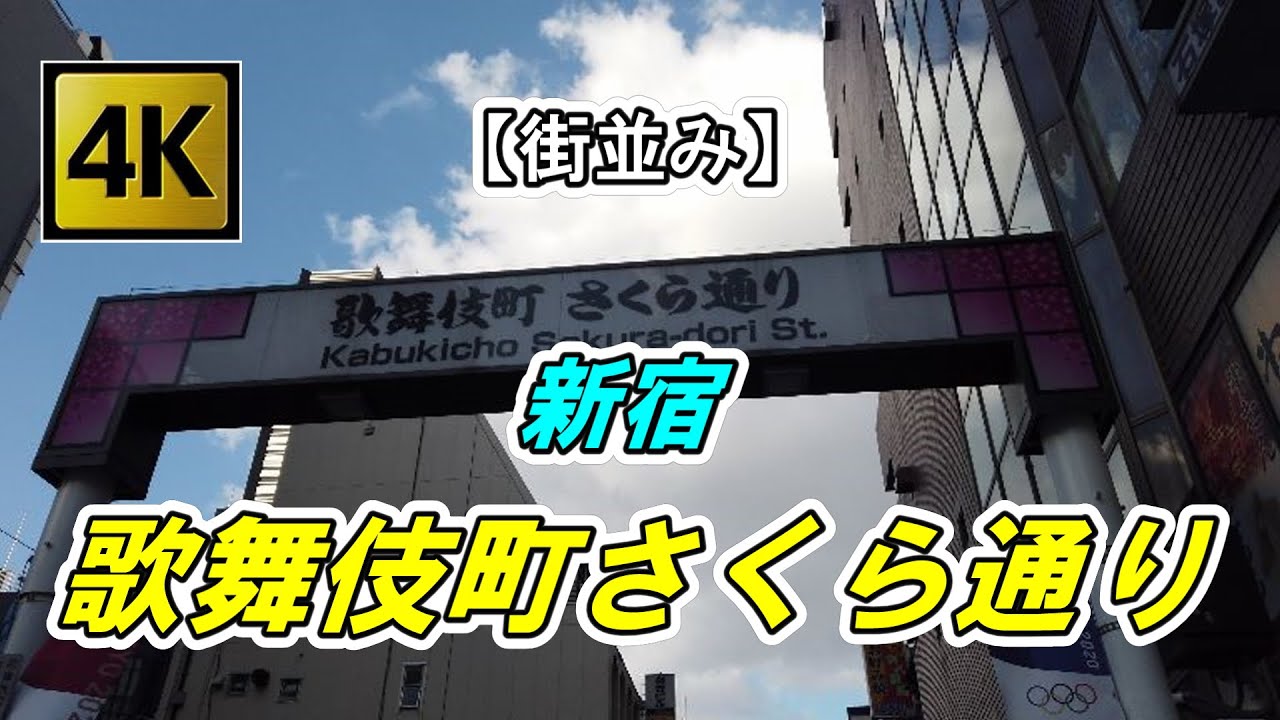 【4K 街並み】新宿 「歌舞伎町さくら通り」を散策（撮影 2020/10）