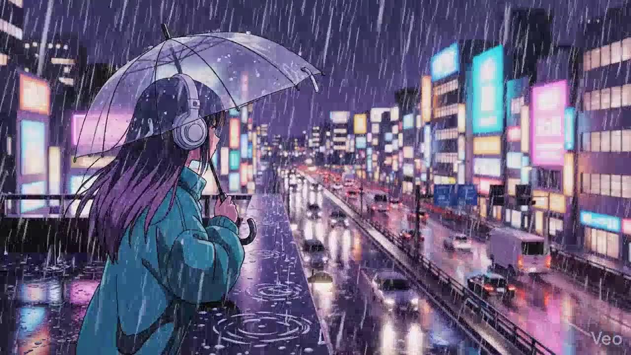Soft Rain at Night 🌧️ Japanese City Lofi Beats