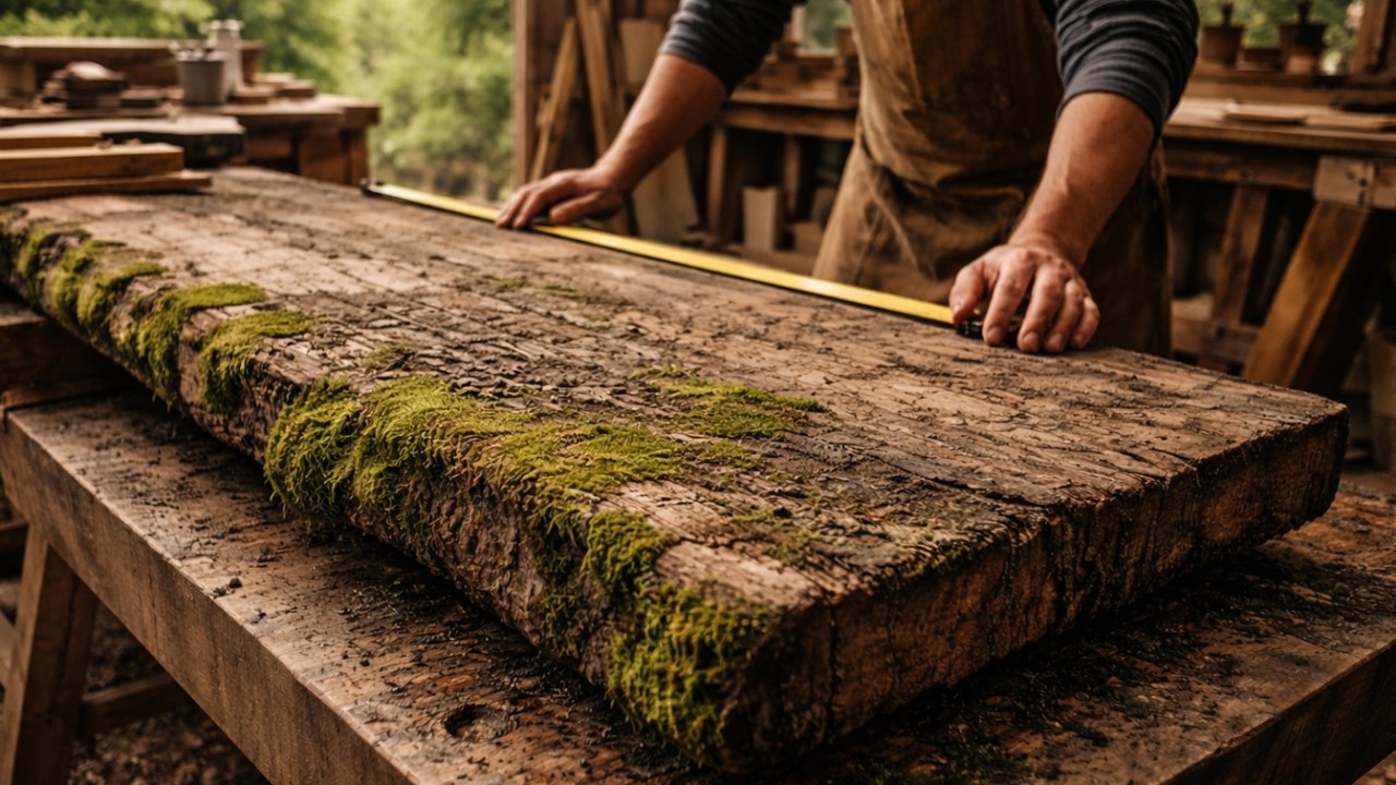 Crafting a Rustic Wooden Table from Reclaimed Timber – A True Handmade Masterpiece