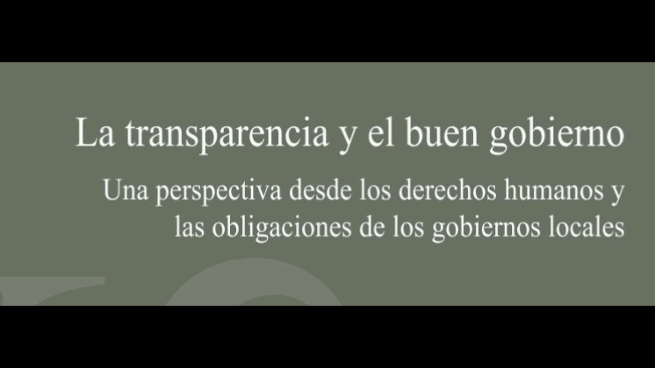 Audio 1 introducción, la transparencia y el buen gobierno