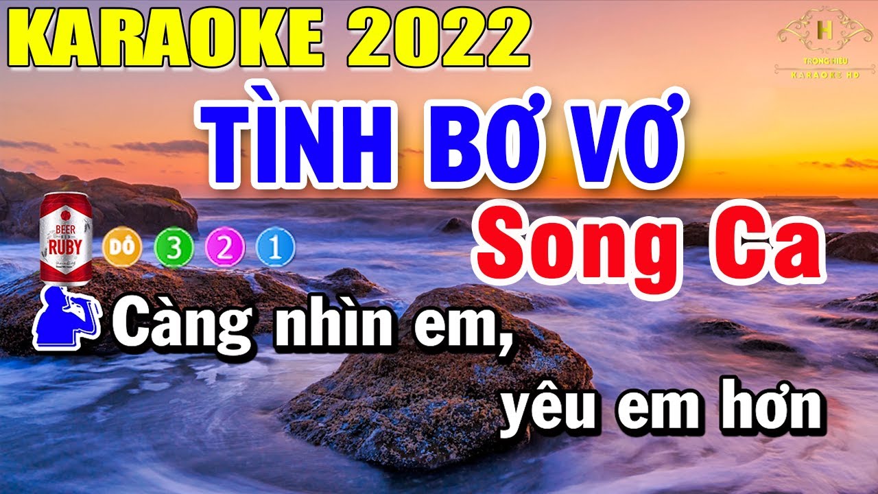 Tình Bơ Vơ Karaoke Song Ca | Trọng Hiếu