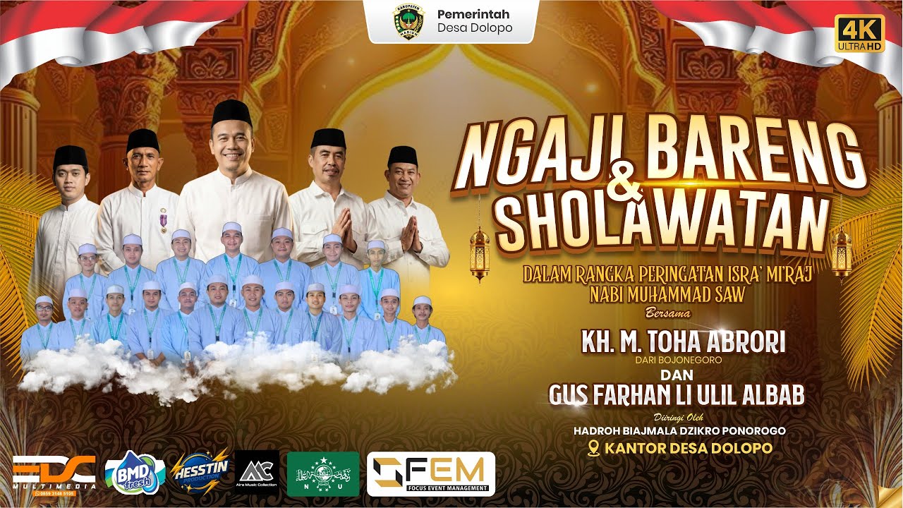 🔴LIVE NGAJI BARENG & SHOLAWAT BERSAMA KH. M. TOHA ABRORI & GUS ULIL || KANTOR DESA DOLOPO || 2025