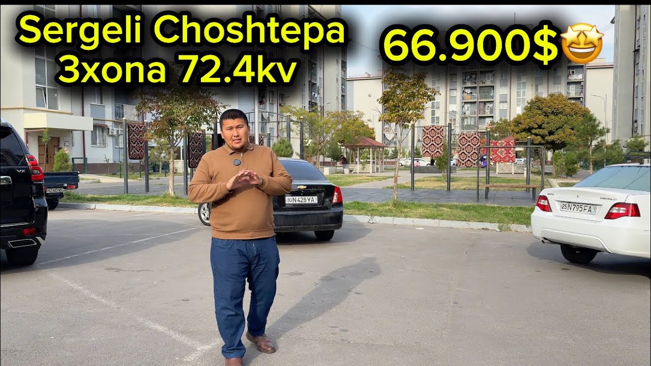 Сергели Чоштепа 1-метро бекат▫️Новостройка▫️3хона 72.4кв 7-этаж /7▫️Нархи-66.900$🤩✅СОТИЛДИ✅