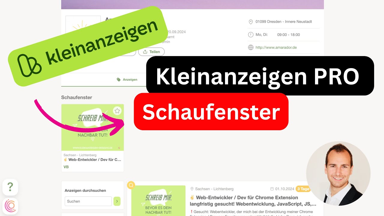 Kleinanzeigen Pro Premium - Schaufenster erklärt