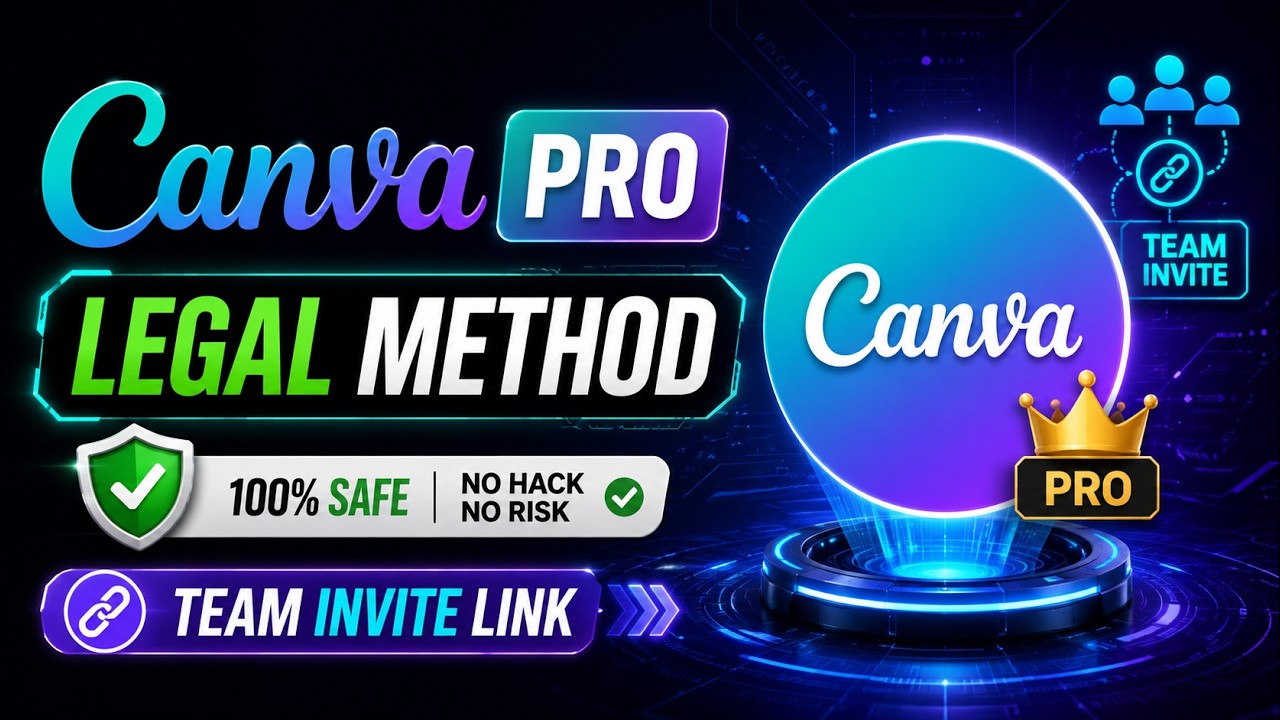🎨 HOW TO GET CANVA PRO FOR FREE | CANVA PRO INVITE LINK 2026 (LEGAL METHOD)