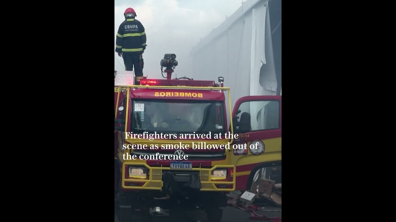 Fire rips through Cop30 tent in Belem, Brazil