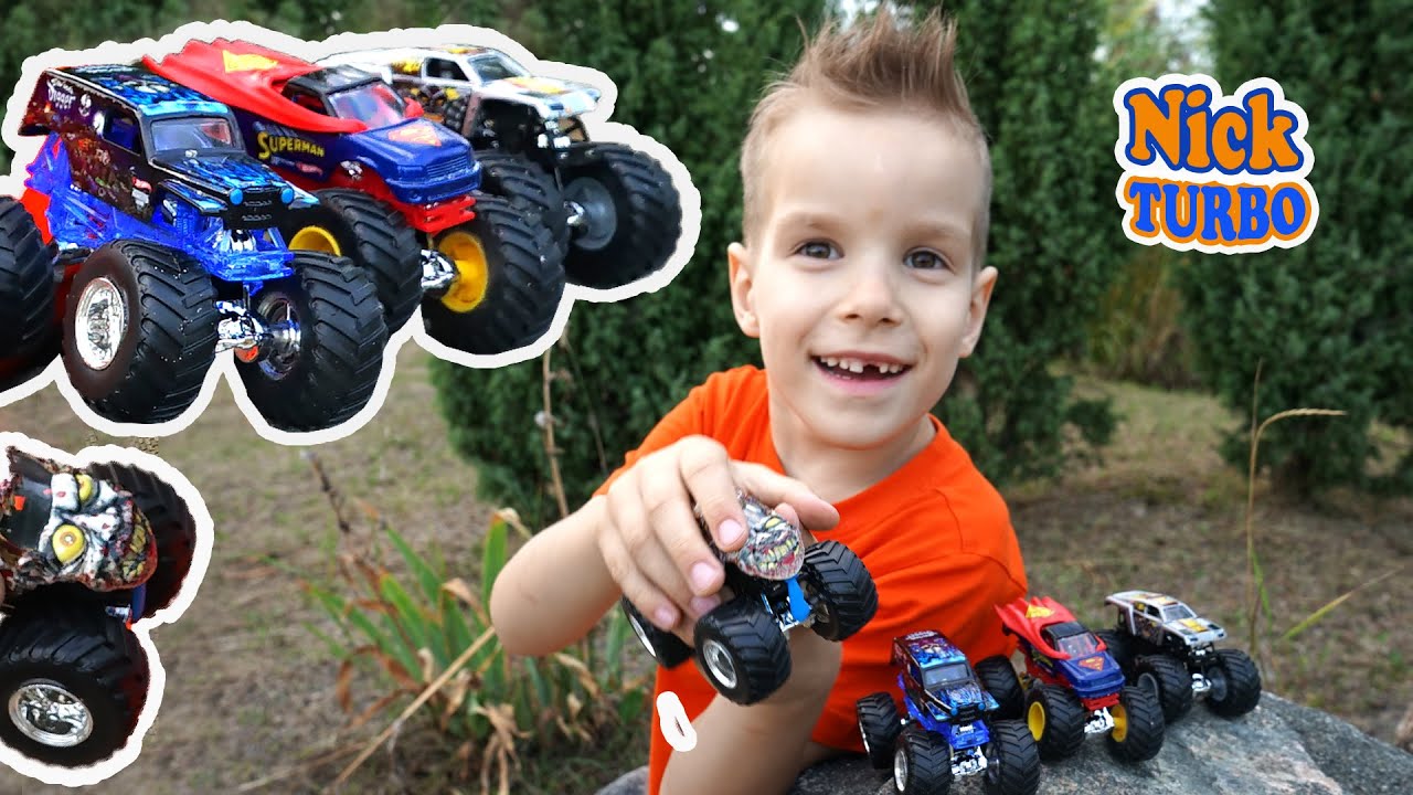 Машинки Монстер ТРАК. Весело играем и делаем обзор. Nick Turbo review, we play cars Monster Truck
