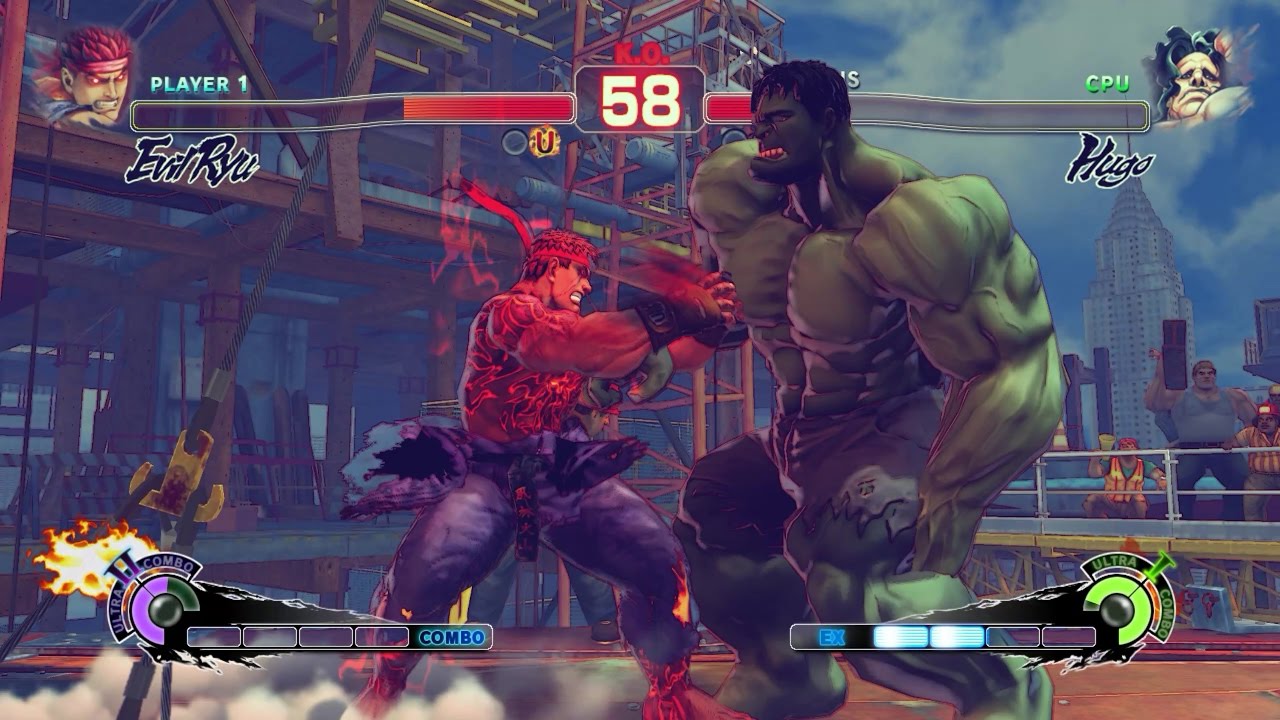 Shin Evil Ryu vs The Hulk (USFIV Mod)