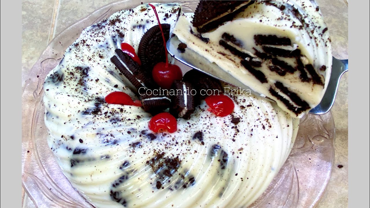 GELATINA DE LECHERA QUESO CREMA Y GALLETA OREO #cocinandoconerika #fyp #postres