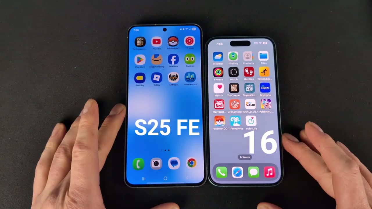 Сравнение тестов скорости iPhone 16 и Samsung S25 FE
