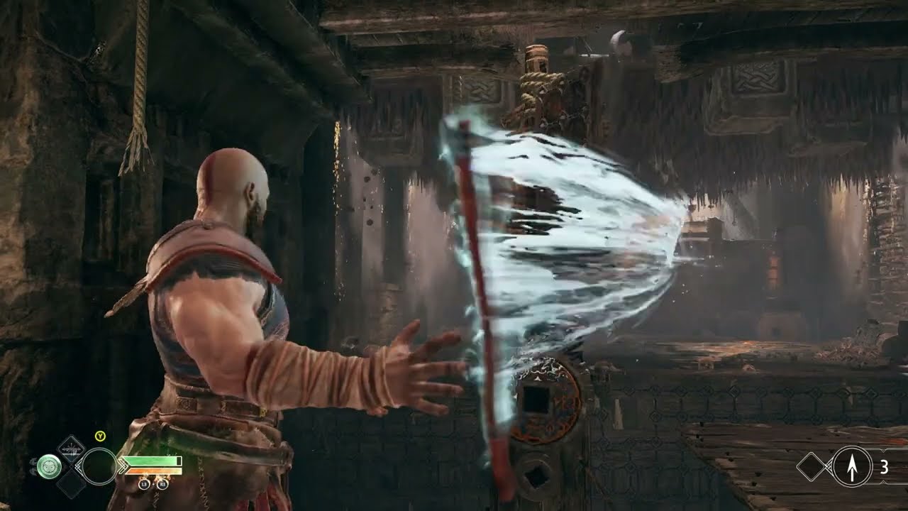 Kratos Open the Gate to Confront the Draugr - God of War Gameplay Battle