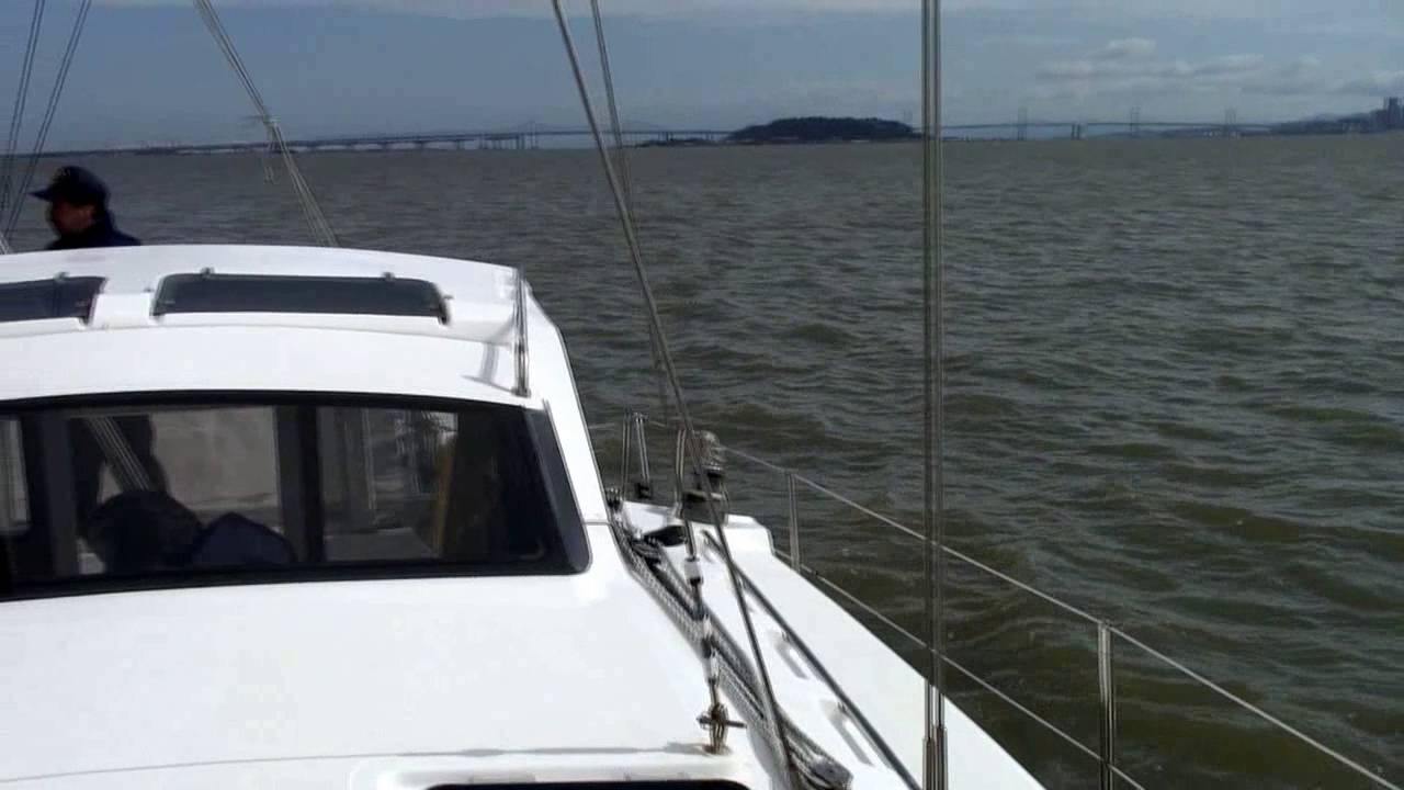 SF Bay Sailing April 2006 on Gemini 105MC Catamaran, the best cruising cat