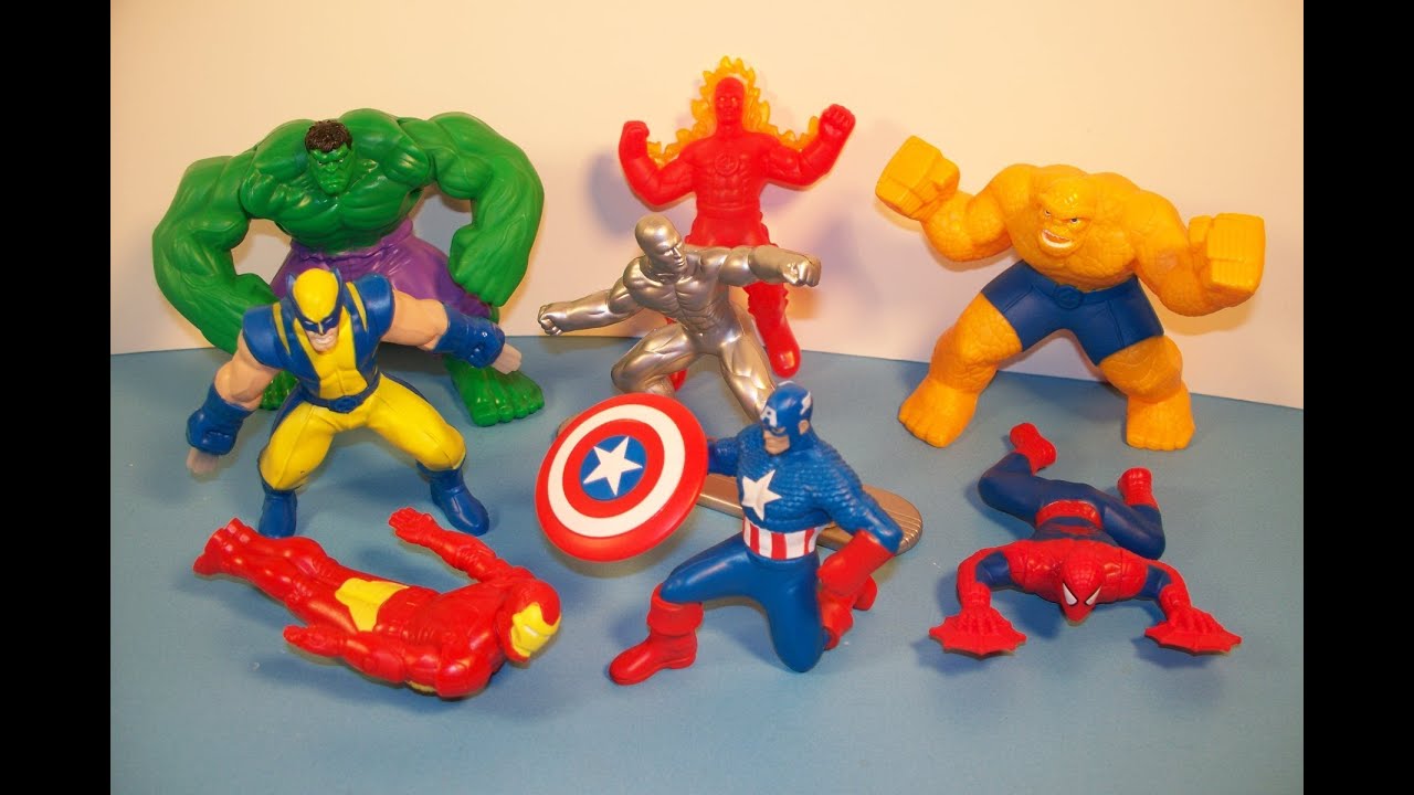 2010 MARVEL HEROES SET OF 8 McDONALD'S HAPPY MEAL FULL COLLECTION VIDEO REVIEW