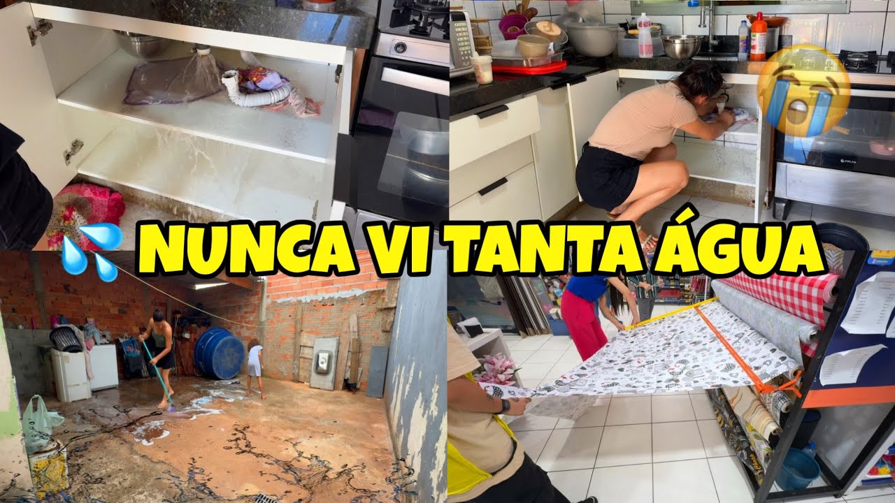 QUASE PERDI MEU ARMÁRIO 😭 | MINHA COZINHA ALAGOU