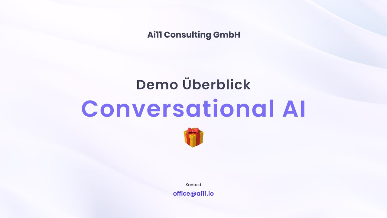 Conversational AI Demo. Intelligente Dialoge mit KI in Echtzeit