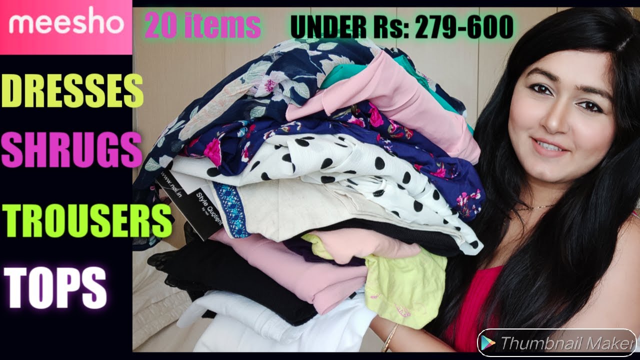 Meesho 20 - Dresses, Shrugs, Skirts, Trousers,Top Start RS:179 || Meesho Western wear Haul 