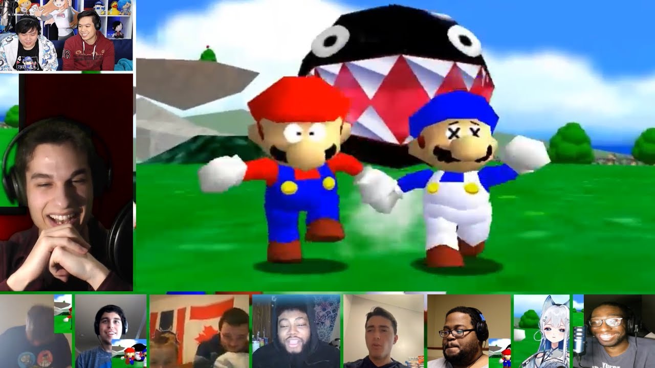 super mario 64 bloopers: Who let the chomp out? [REACTION MASH-UP]#2750