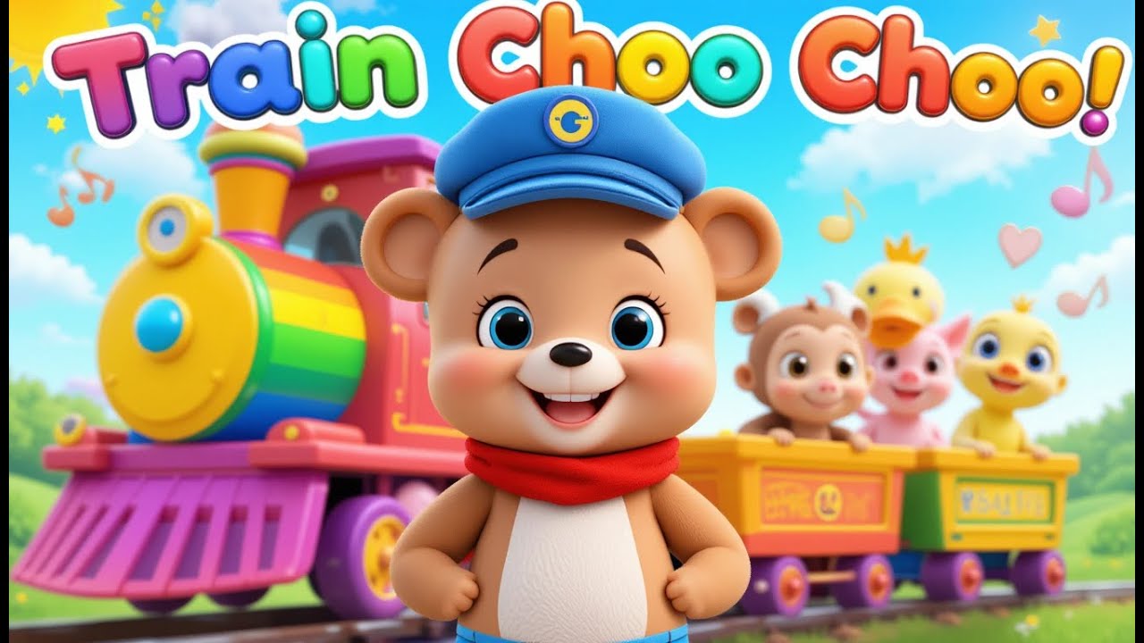 Train Choo Choo Song 🚂 | Baby Animals Ride the Train & Meet Parents | Nursery Rhymes for Kids