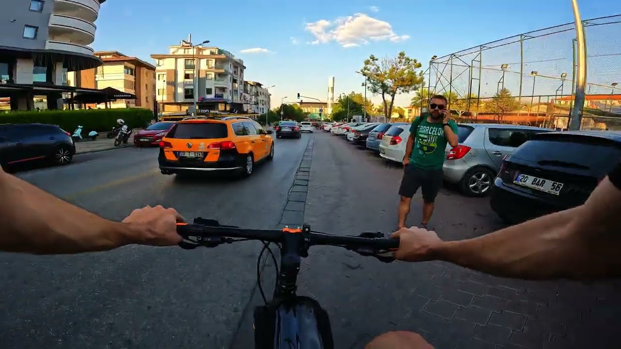 Bicycle ride at sunset - 4k GoPro