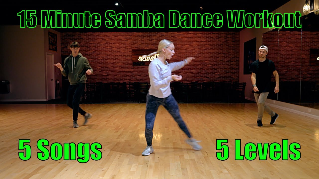 15 Minute Samba Dance Workout | 5 Songs - 5 Difficulty Levels | Follow Along Dance Routine