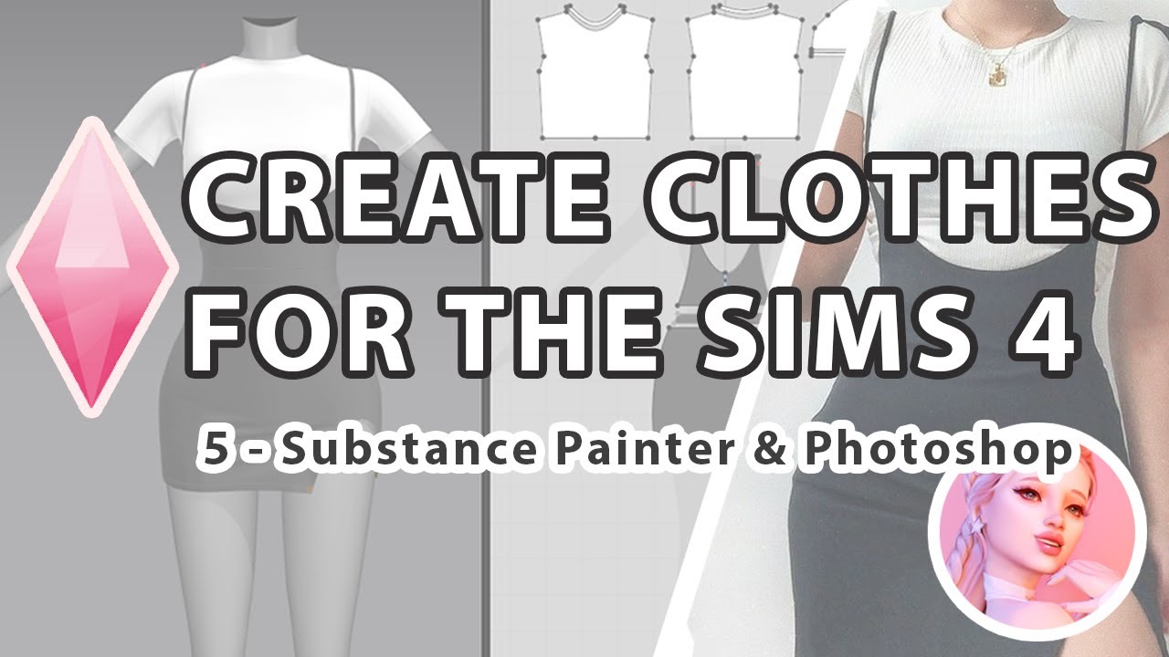 How To Create CC Clothes for the sims 4 (Tutorial) - 5 Substance Painter & Photoshop (baking, maps)