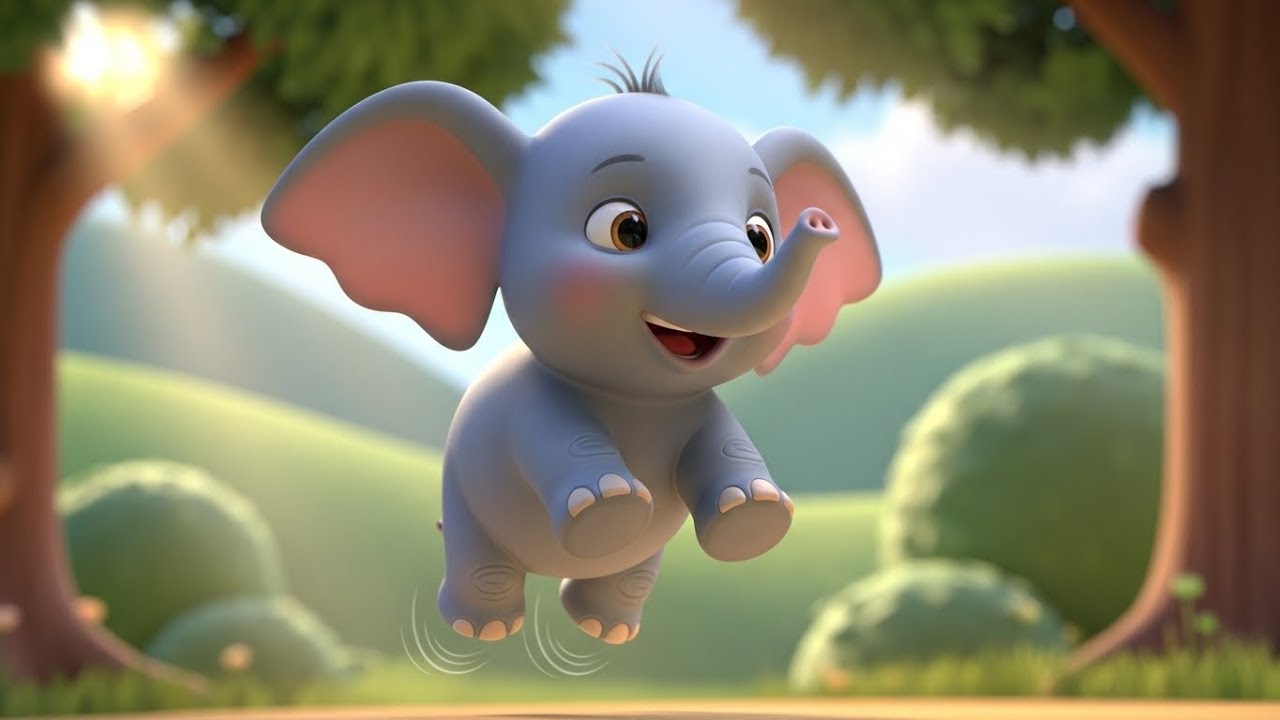 Слоненок учится прыгать 🐘🤸‍♂️😄 | мультфильм для детей и весёлые приключения