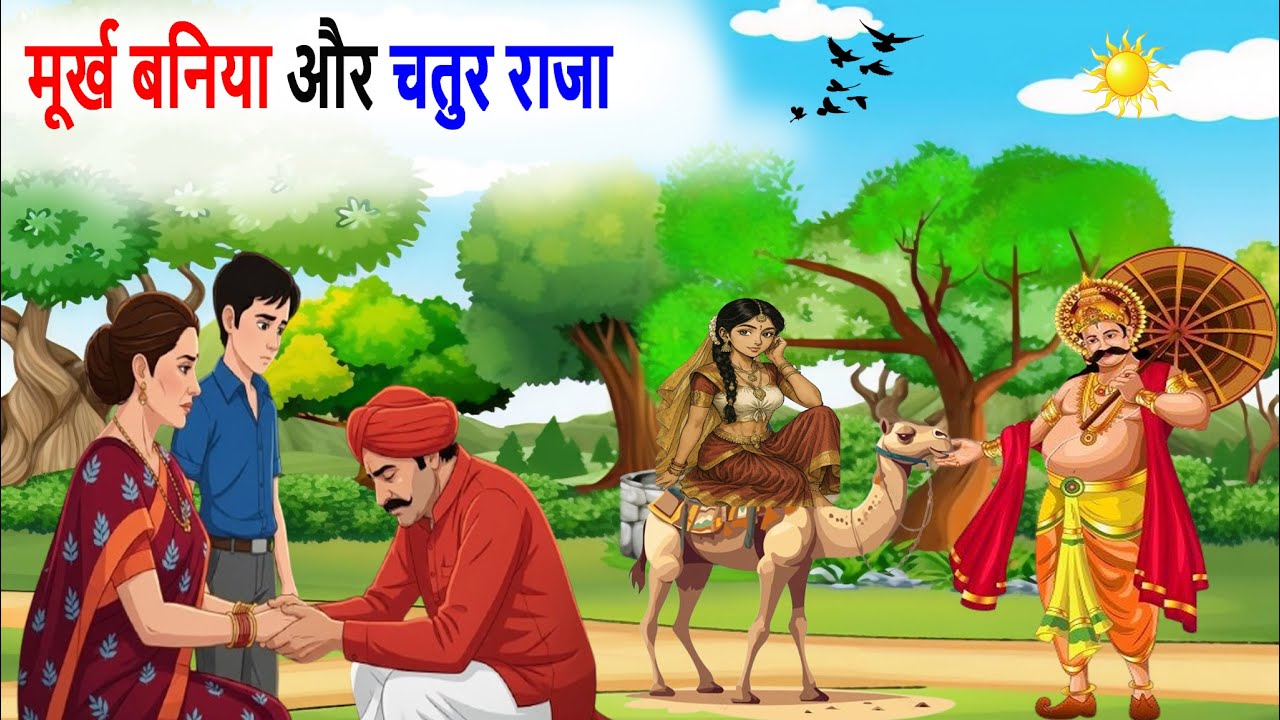 मूर्ख बनिया और चतुर राजा | bedtime stories | cartoon stories | hindi kahaniya |