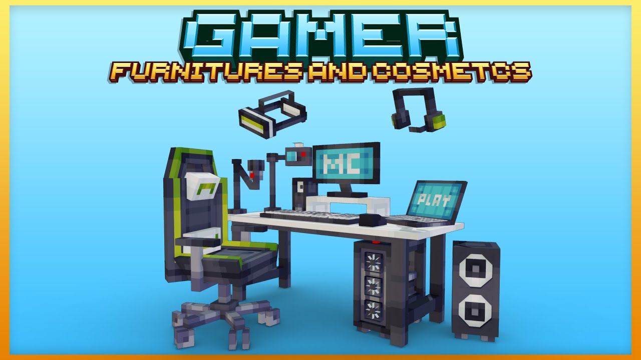 Мебель и косметика для геймеров #minecraft
