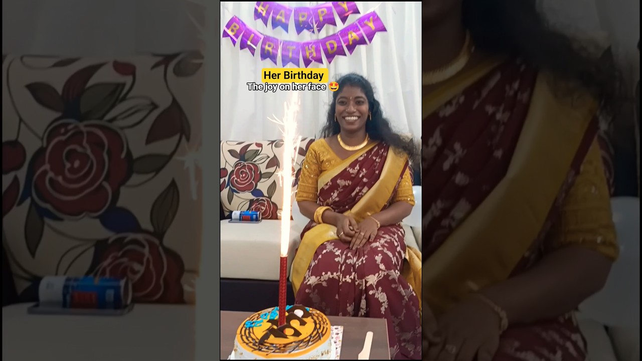Birthday surprise for her 😊#shorts #shortsindia #telugu#teluguvlogs #vibrantblues#surprise#birthday