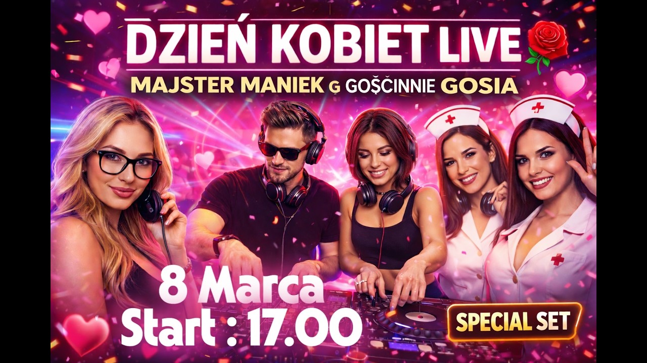 LIVE 🔴 Dzień Kobiet 2026 🌹 Disco Polo & Dance |   Majster Maniek & Gosia  | Impreza na Żywo 17:00