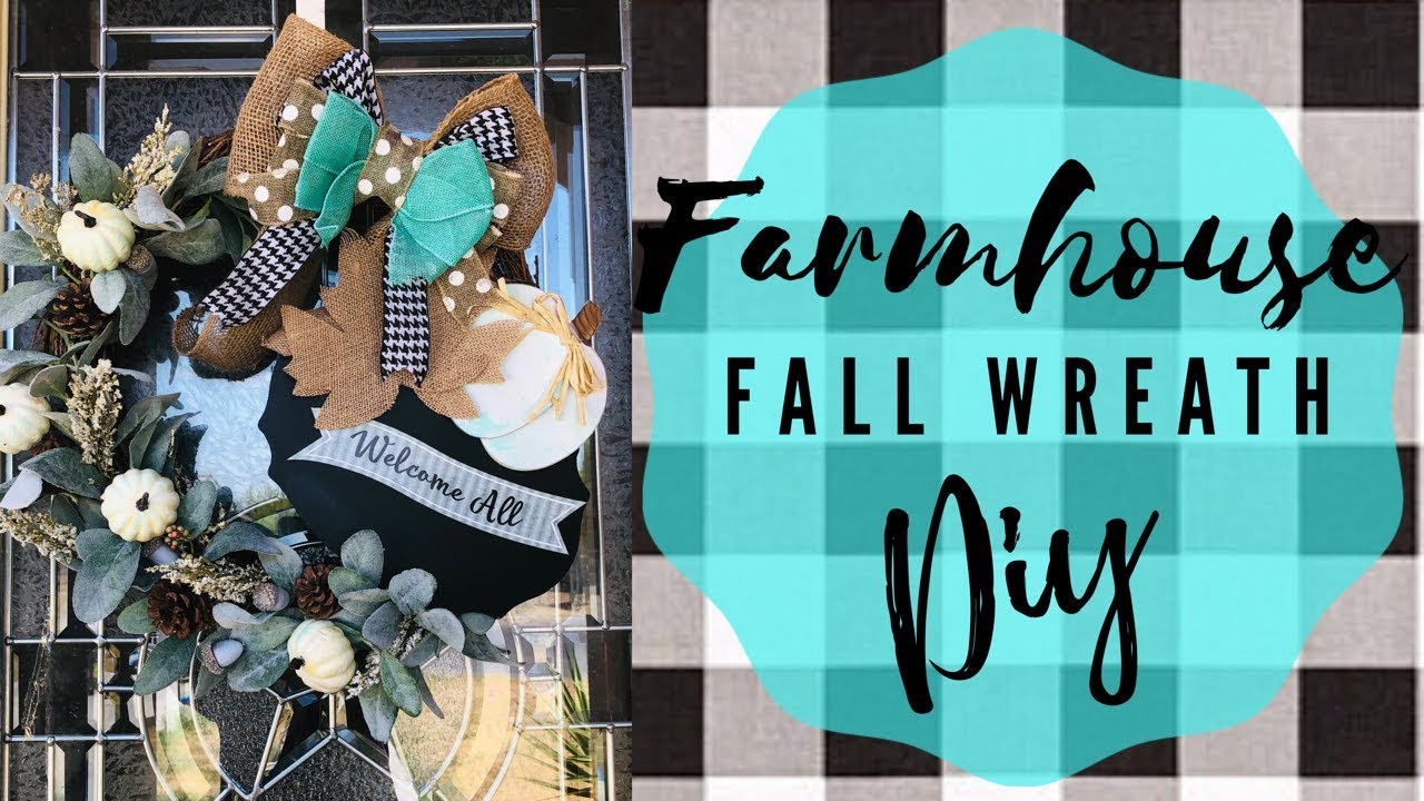 Fast and easy wreath| how to make a farmhouse fall wreath