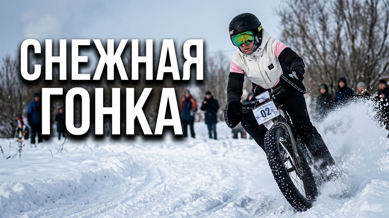 Велогонка по снегу 