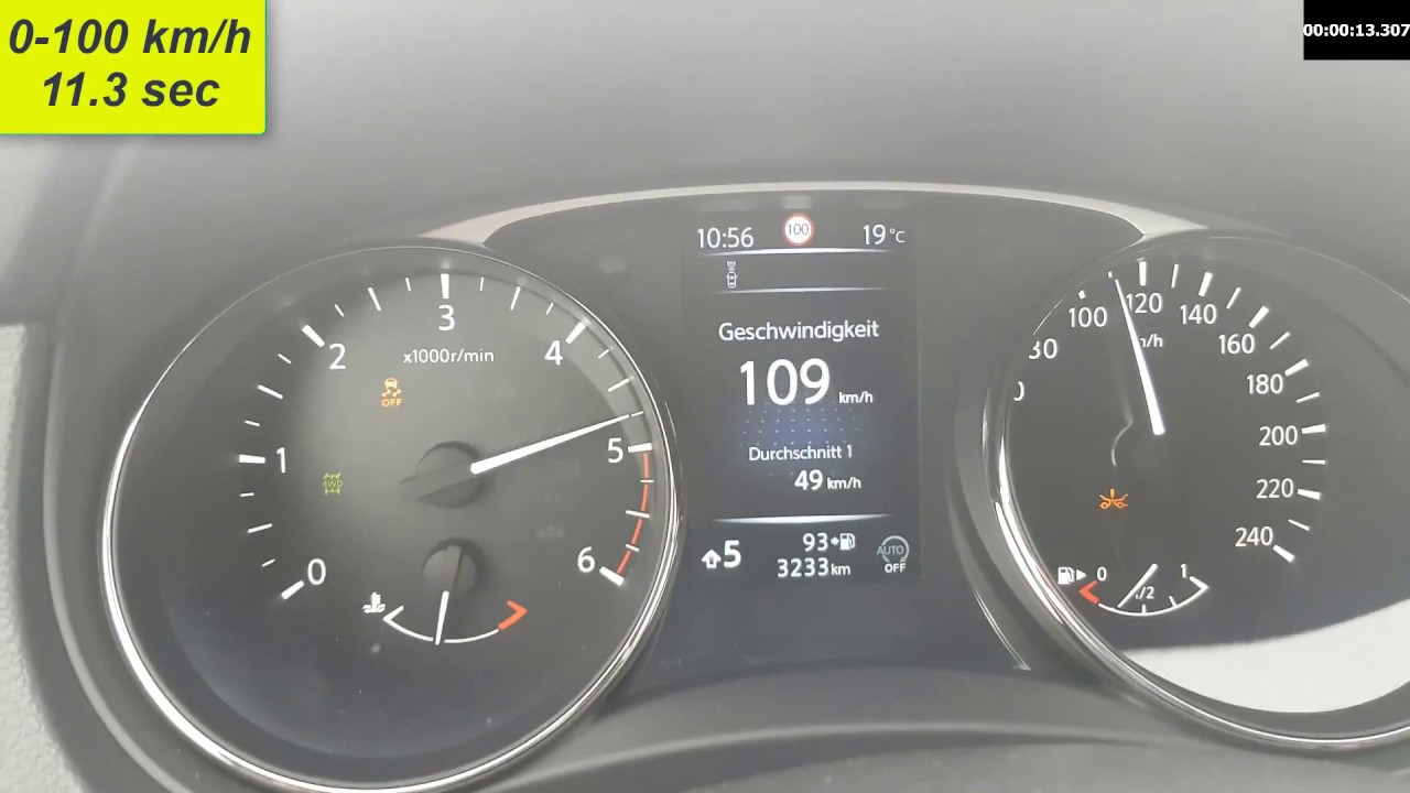 Nissan X-TRAIL 2018 1.6 dCi 130PS Acceleration 0-100 km/h & 0-178 km/h