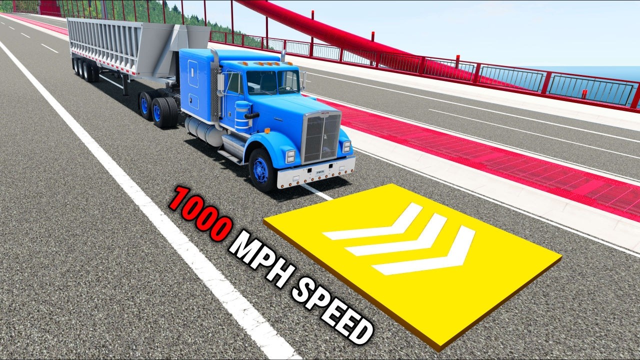 Instant 1000 MPH Blast #29 - which BeamNG car survives the farthest?!