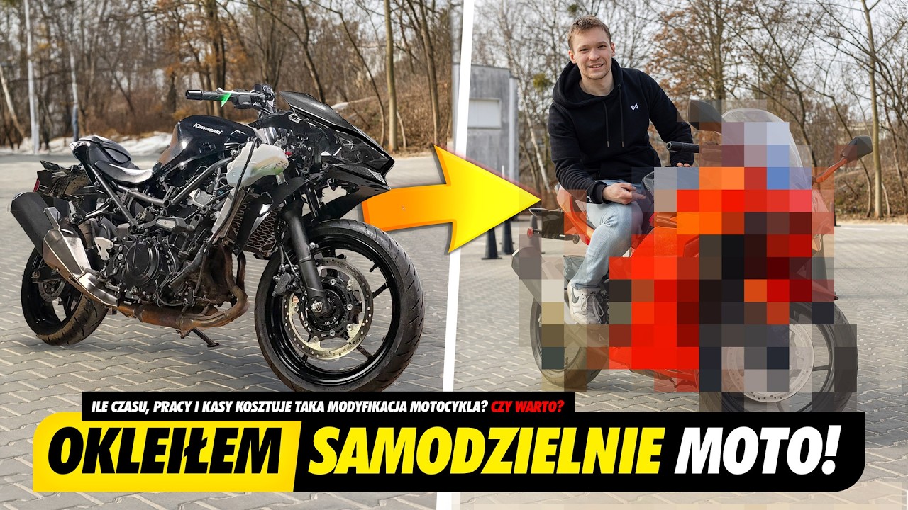 Jak okleić motocykl w domowych warunkach? Zobacz efekt końcowy!