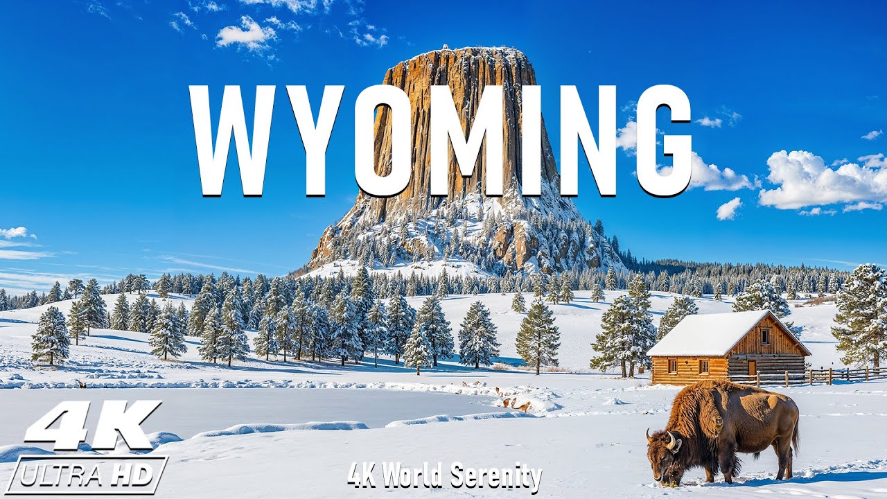 Winter Wyoming 4K ❄️ Snowy Plains, Grand Teton Peaks, Quiet Valleys in Western Winter Calm