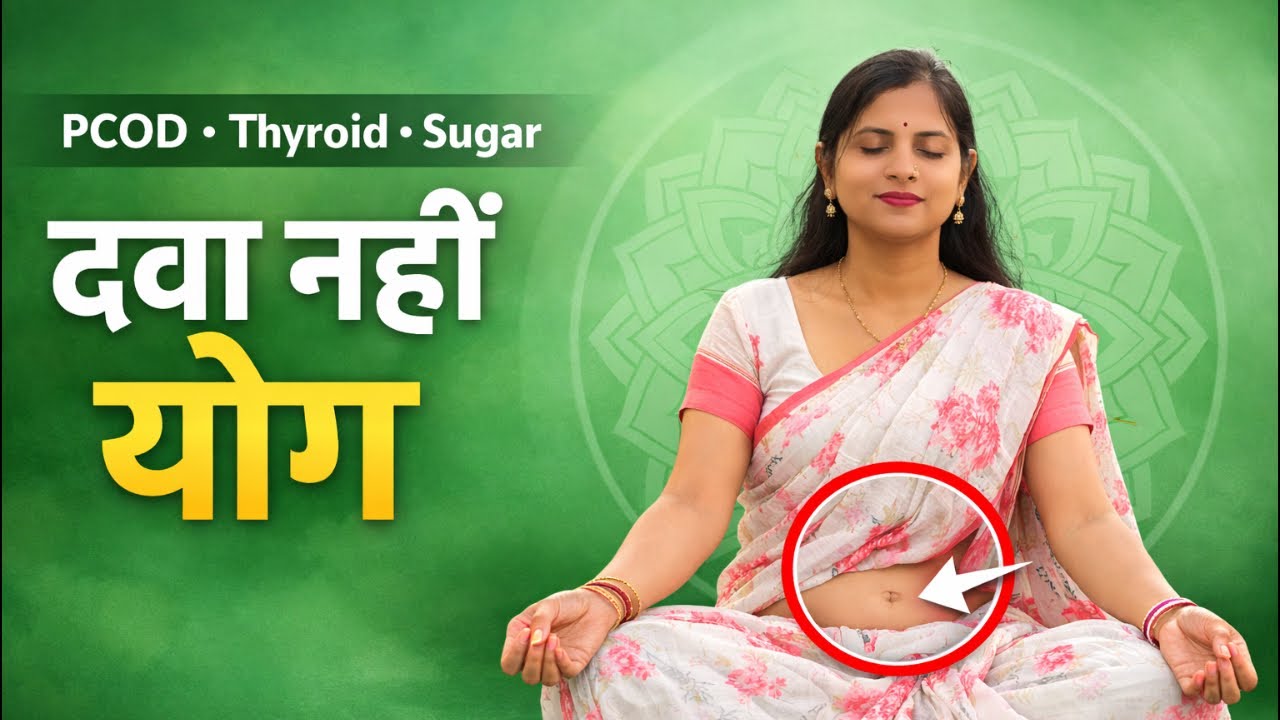 🧘‍♀️ PCOD, Thyroid, Sugar और मोटापा में सुधार - योग से शरीर Heal करे |✨🌿
