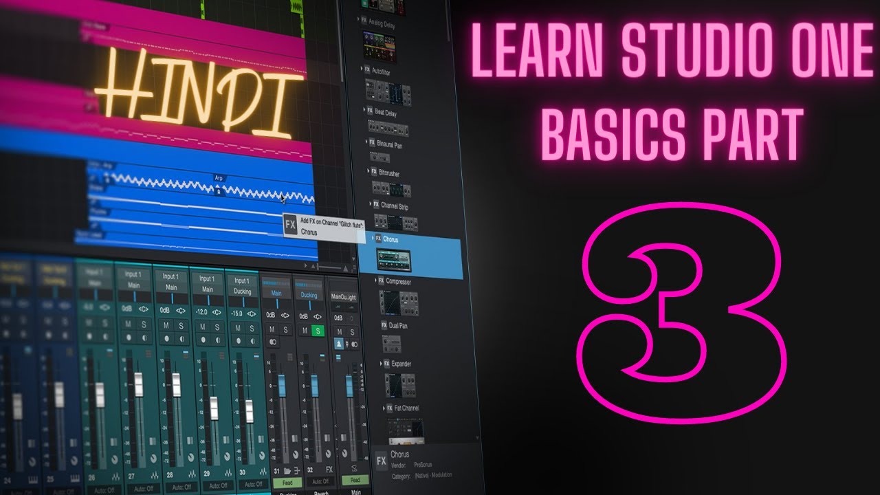 Learn Studio One 5 Basics Tutorial in Hindi Part 3 | studio one me audio record kaise kare
