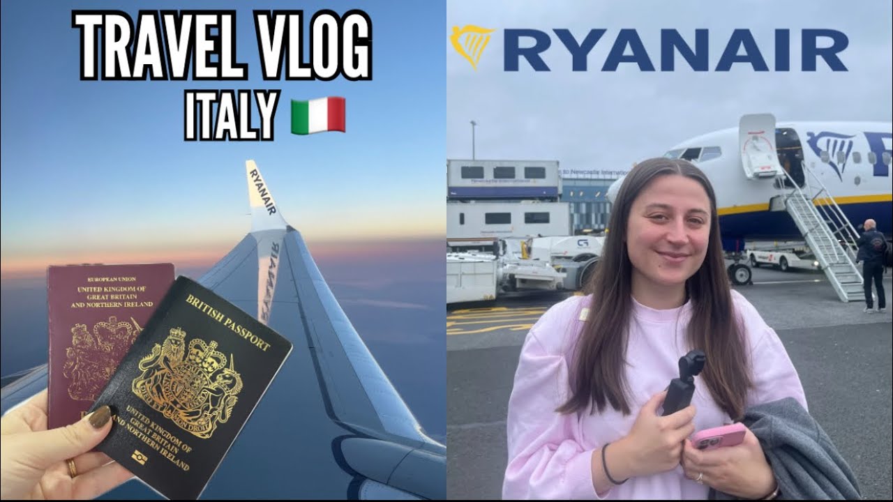 Travel Day Vlog! Flying Budget Airline Ryanair to Milan Bergamo Airport! 🇮🇹