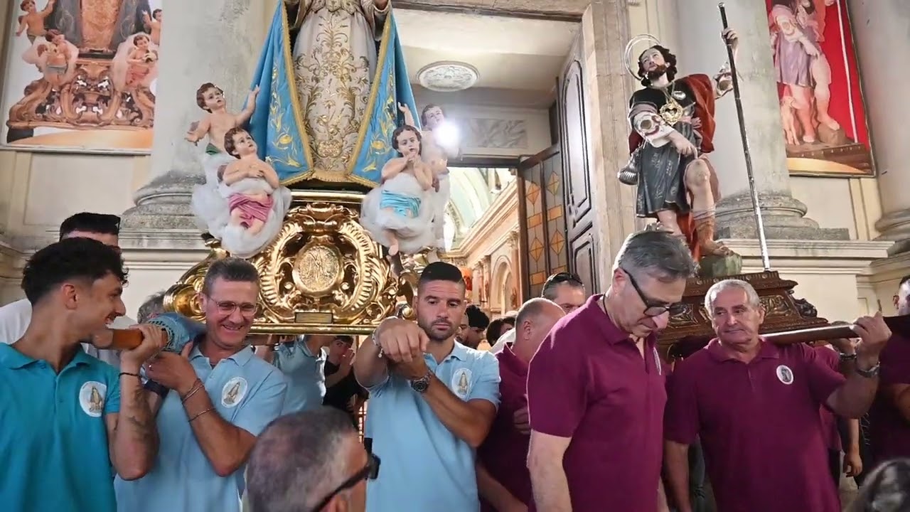 Girifalco SAN ROCCO E VERGINE ASSUNTA festa 2025. USCITA PROCESSIONE serale. OTTAVA della Festa.3/6