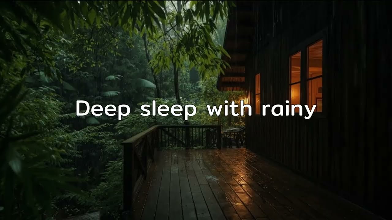 4H Calming Rain at a Hidden Cabin  Deep Relaxation & Focus Ambience
