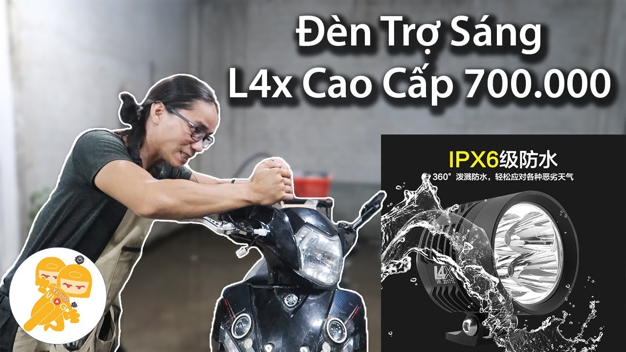 Review ĐÈN TRỢ SÁNG L4x đi được TỐC ĐỘ 80km/giờ tại Xe Ôm Shop