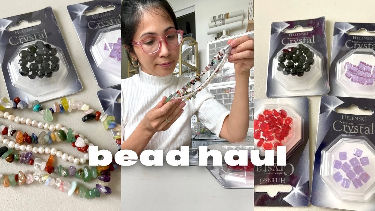 STUDIO VLOG | bead haul , mix gemstones & crystals, fresh water pearls