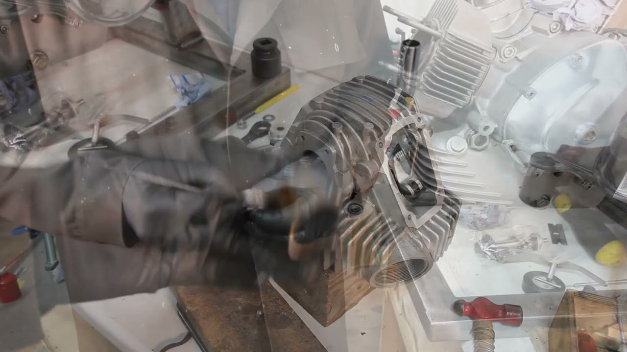 Amelia Island Ducati green frame rear cylinder head disassmbly