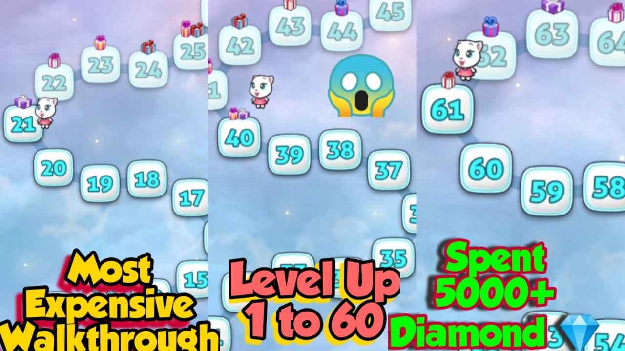 My Talking Angela Levels 1-60 | Walkthrough - #Android #Mobile