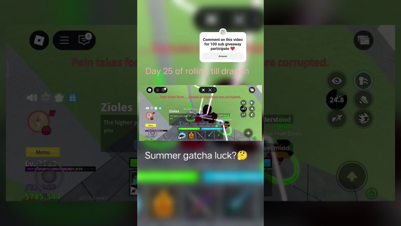 Day 25 of rolling|AloneTiger|#roblox #bloxfruit #trending #op #shortvideo #shorts #games #gaming